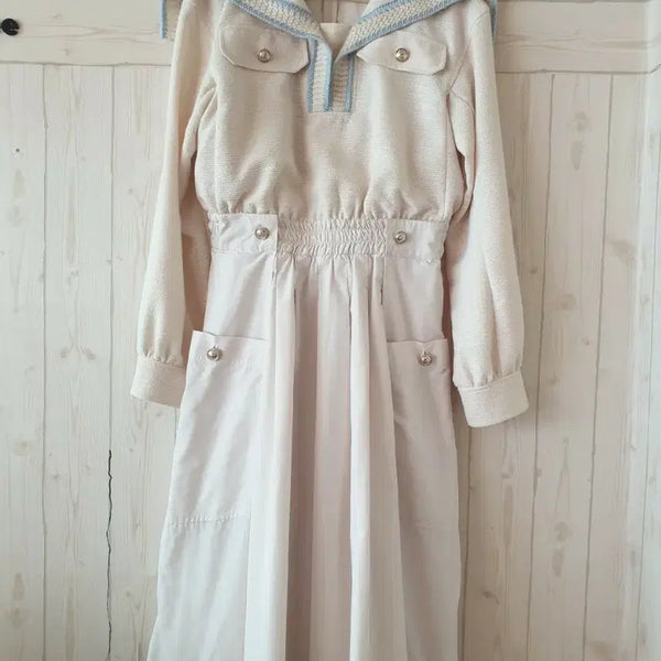 [BUNJANG] Ozcecon Sailor Collar Dress Ivory / 오즈세컨세일러 카라 원피스 아이보리