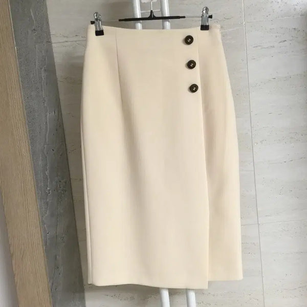 [BUNJANG] JIGOTT Button Wrap Skirt Size 26 / JIGOTT 지고트 버튼 랩 스커트 26