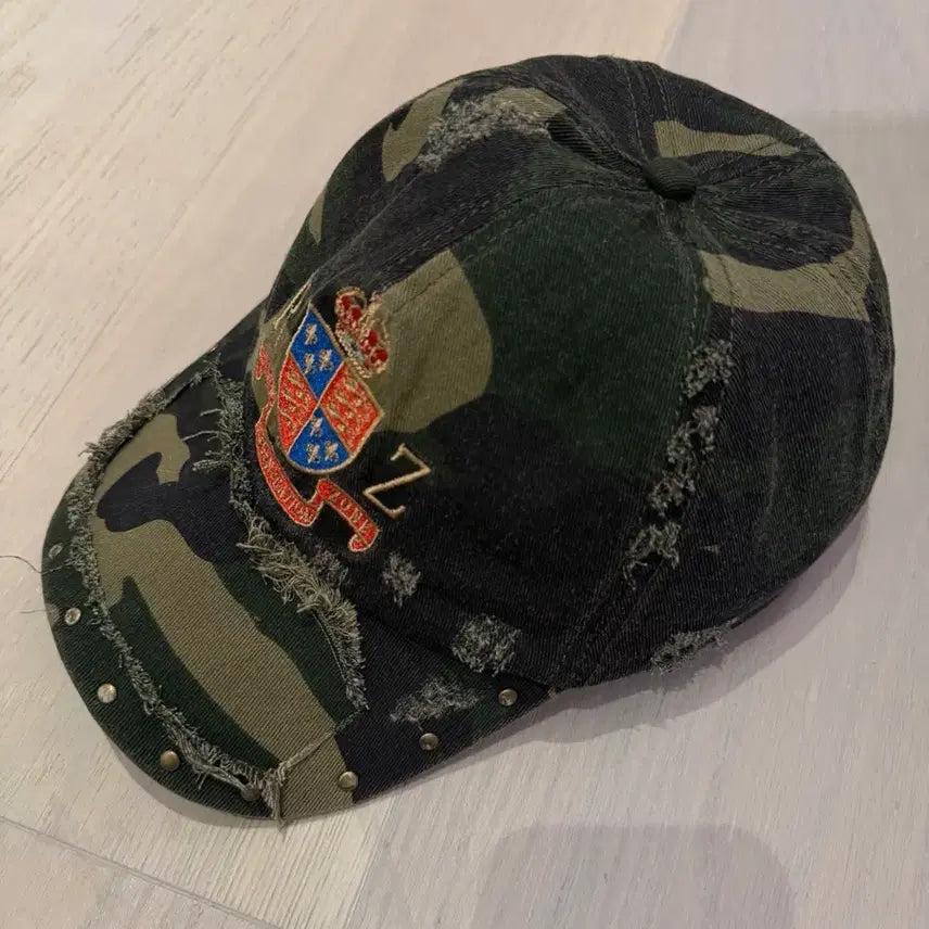 [BUNJANG] REGENERATION Camouflage Distressed Military Cap / REGENERATION 카모플라주 디스트로이드 밀리터리 캡