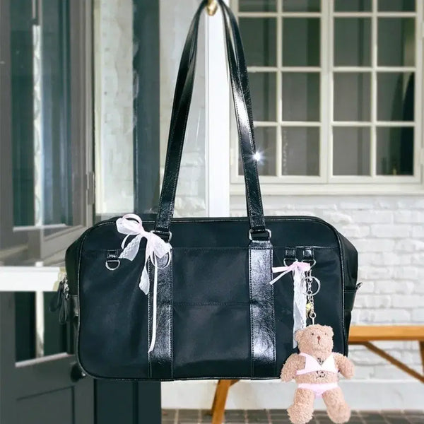 [BUNJANG] 1991 Leather Combo School Bag / (구함) 일구구일 1991 레더 콤비 스쿨백