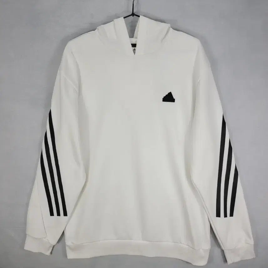[BUNJANG] Adidas Three-Stripes Hoodie White / 아디다스 삼선 후드티