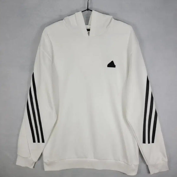 [BUNJANG] Adidas Three-Stripes Hoodie White / 아디다스 삼선 후드티