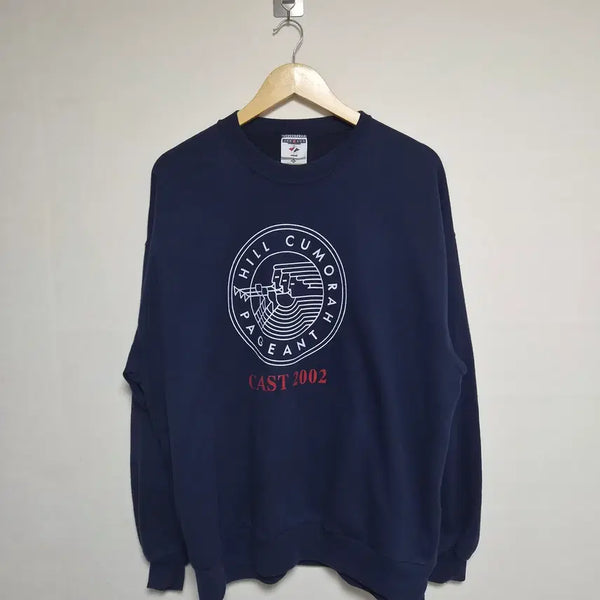 [BUNJANG] JERZEES Navy Sweatshirt XL / 저지스JERZEES 빅 프린팅 네이비 맨투맨 XL - M49