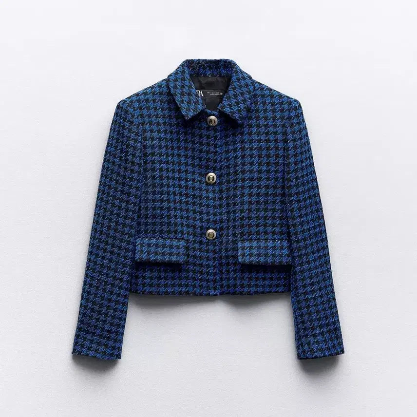 [BUNJANG] Zara Houndstooth Structured Blazer - Size S / 자라 하운드투스 스트럭처 블레이저 S 새상품
