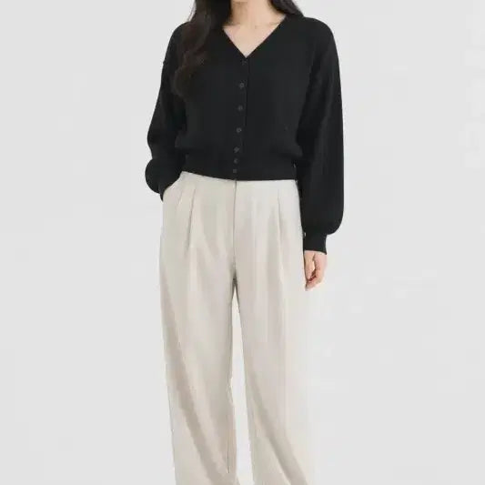 [BUNJANG] Women's Black Cardigan (Free Size) / 블랙 여자 FREE 가디건 O1684