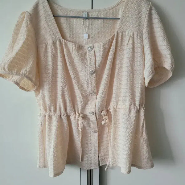 [BUNJANG] Square Neck Blouse - Size 88 / 새상품)정장풍 스퀘어넥 블라우스88