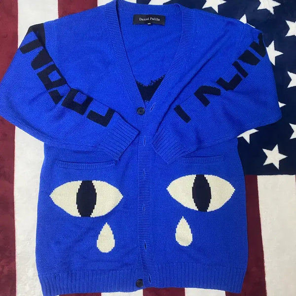 [BUNJANG] Daniel Palillo Tears Knit Cardigan / 다니엘 팔릴로 눈물 니트 가디건