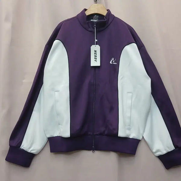 [BUNJANG] NERDY Loose Fit Zip-Up Jacket Purple / 남녀 NERDY(널디) 루즈핏 집업 자켓 보라색
