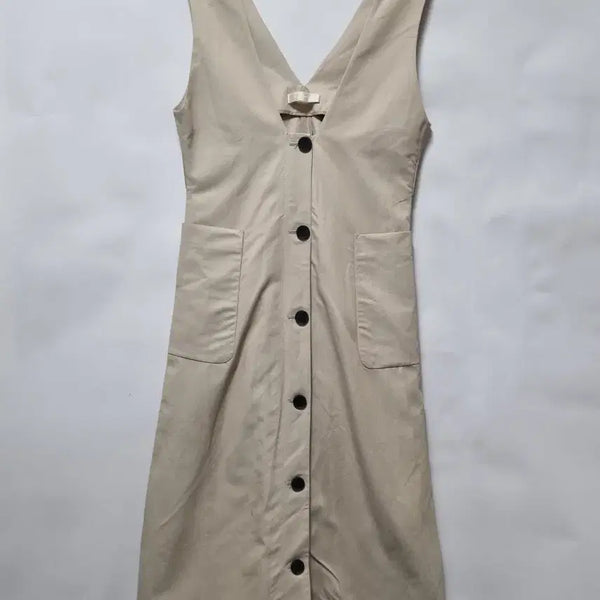 [BUNJANG] Orr Sleeveless Button Dress / 오르 민소매 버튼 원피스 95