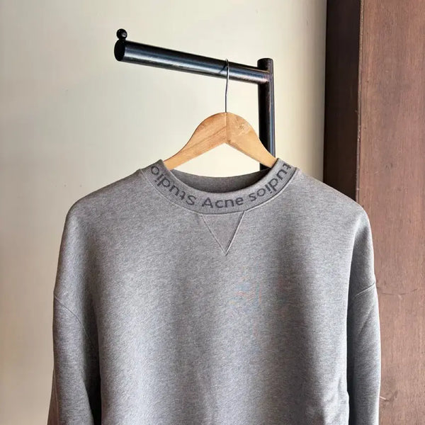 [BUNJANG] Acne Studios Neck Logo Sweatshirt / 17852 - 아크네 스튜디오 넥로고 맨투맨