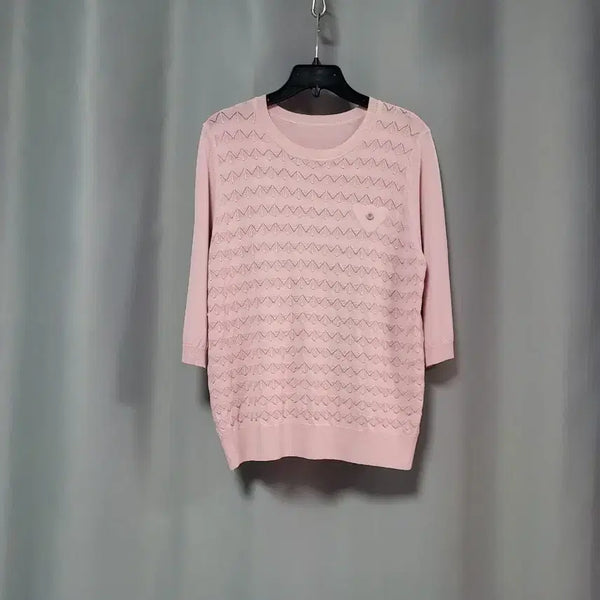 [BUNJANG] 7/10 Sleeve Pattern Knit / 7부소매 패턴 니트