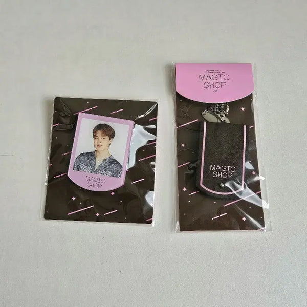 [BUNJANG] BTS Jimin Acrylic Badge & Keyring Bundle Set / 일직샵 지민 키링 뱃지 2개 일괄 방탄 bts 일본 매직샵 머스터