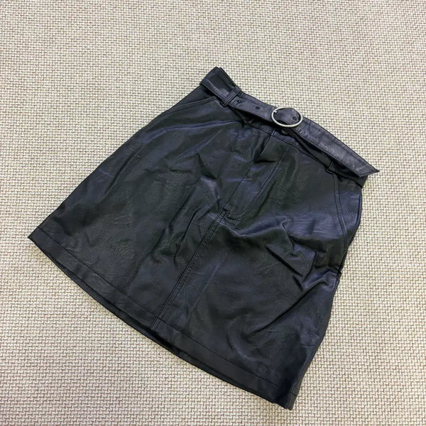 [BUNJANG] Mixo Leather Mini Skirt / 24 미쏘 레더 미니스커트 0826D2