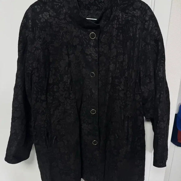 [BUNJANG] Bally Suede Floral Pattern Coat / 발리 BALLY 스웨이드 플로럴 패턴 코트