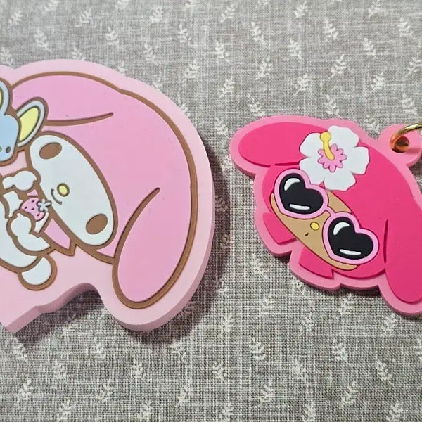 [BUNJANG] Sanrio My Melody Rubber Keychain & Rubber Stand Bundle / 산리오 마이멜로디 러버키링, 러버스탠드