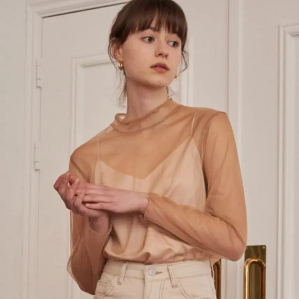 [BUNJANG] Yurago Sheer Blouse / 유라고 그릴 시스루 블라우스