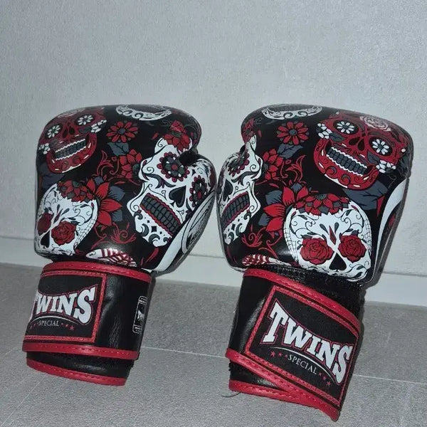 [BUNJANG] Twins Special Skull Red 16oz Boxing Gloves / 트윈스스폐셜 스컬 레드 16온스 복싱글러브