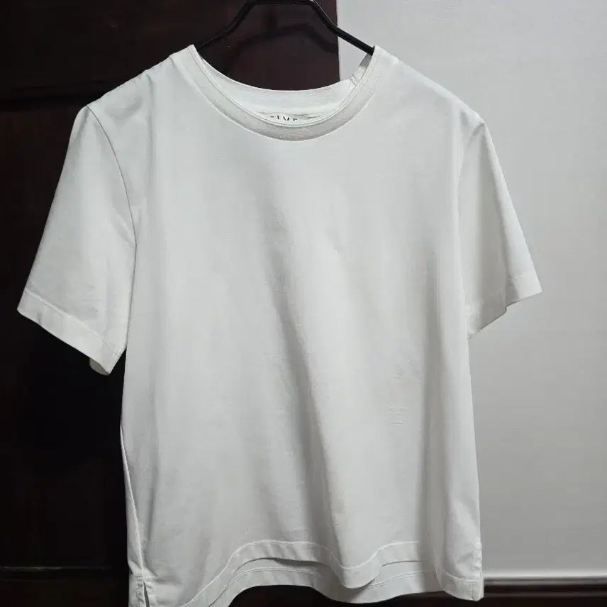 [BUNJANG] Time White Basic Short Sleeve T-Shirt (New) / 타임 티셔츠 (새상품)