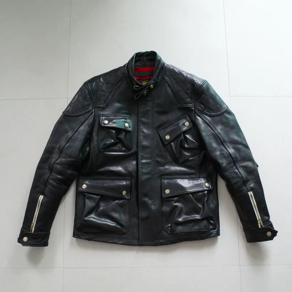 [BUNJANG] INDICE EMBRED Horsehide Leather Jacket Size S (95) / [상태최상] 인다이스 INDICE 엠브레드 말가죽 자켓 S (95)