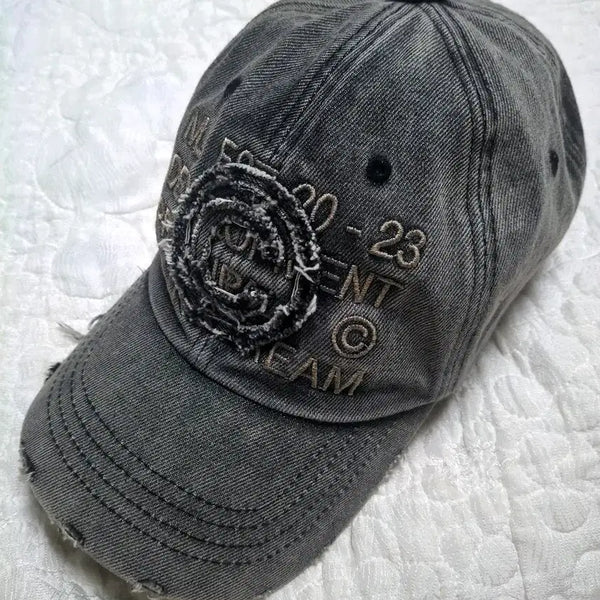 [BUNJANG] Milo Archive Core Washed Black Denim Cap / 밀로 아카이브 코어 데님 볼캡 워시드 블랙 모자