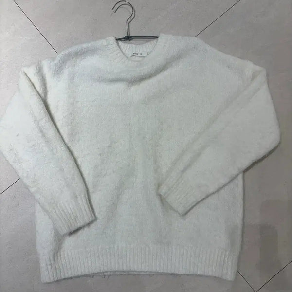 [BUNJANG] Elinvory White Ivory Wool Knit Size 55 / 엘린비 화이트 아이보리 울 니트 55
