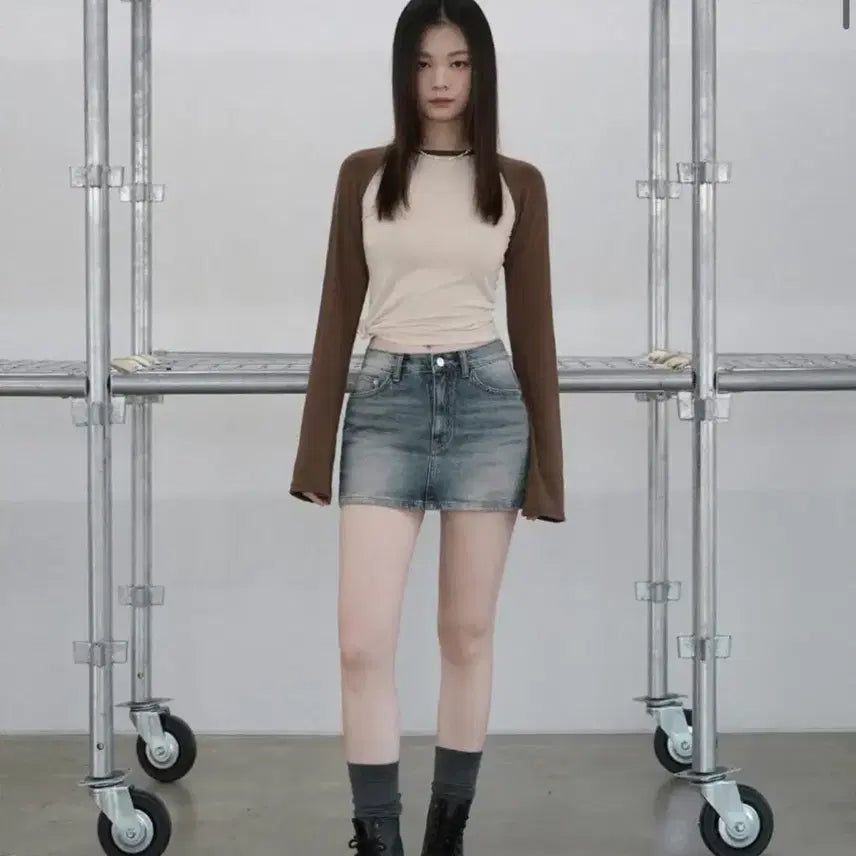 [BUNJANG] Waru Denim Mini Skirt / 와르 데님 미니 스커트