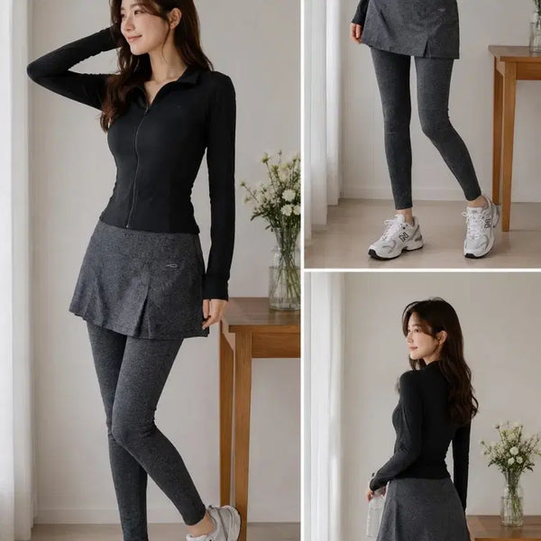 [BUNJANG] Women's Fleece Skirt Leggings (S) / (새상품)여성 기모 치마 레깅스 70 S