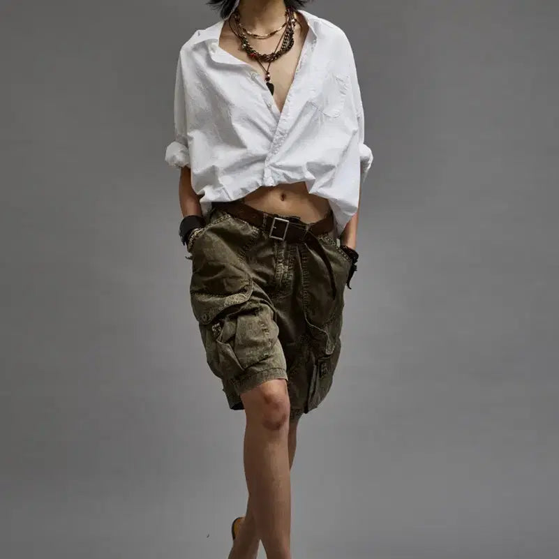 [BUNJANG] R13 Khaki Pocket Shorts / R13 Khaki Pocket Shorts