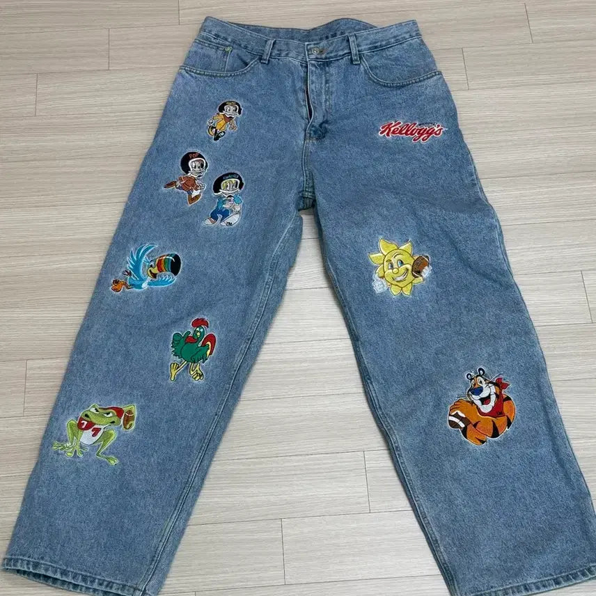 [BUNJANG] Wkndrs Kellogg Embroidered Denim Jeans Size L / 위캔더스 캘로그 자수 데님 L사이즈