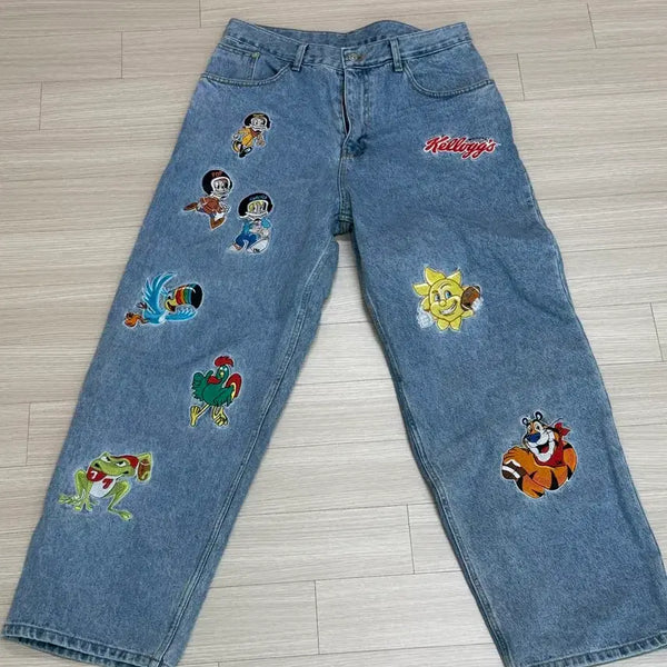 [BUNJANG] Wkndrs Kellogg Embroidered Denim Jeans Size L / 위캔더스 캘로그 자수 데님 L사이즈