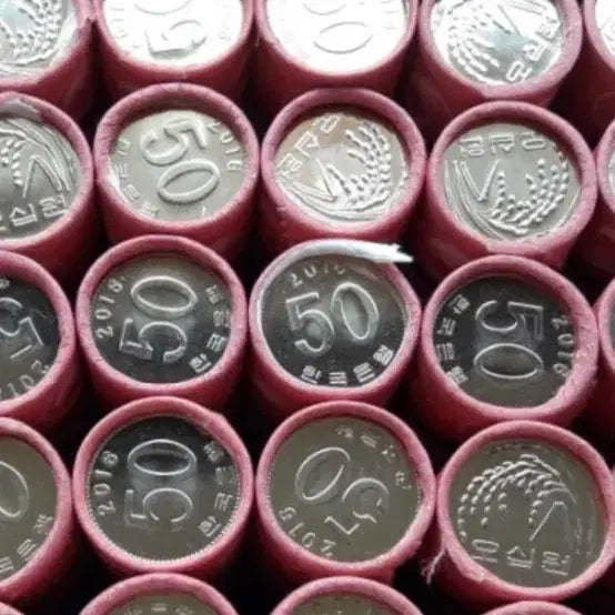 [BUNJANG] 2016 50 Won Coin Rolls (50 Pieces Each) / 2016년50원 20롤