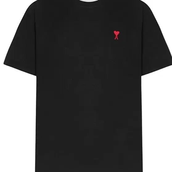 [BUNJANG] AMI Heart Logo T-shirt Black / 아미하트 로고 반팔티 블랙