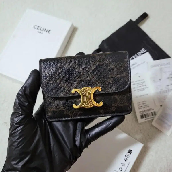 [BUNJANG] Celine Triomphe Canvas Card Holder / [영수증/풀구성] 셀린느 트리옹프 캔버스 카드지갑