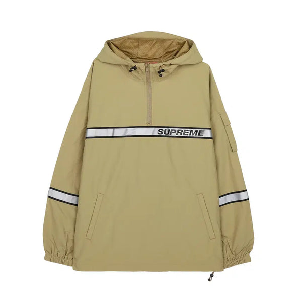 [BUNJANG] Supreme Reflective Taping Hooded Pullover Tan (18SS) / [L] 슈프림 리플렉티브 테이핑 후드 풀오버 탄 - 18SS