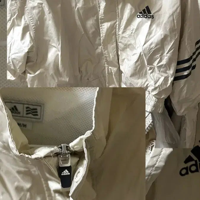 [BUNJANG] Adidas Cropped Windbreaker Beige / 아디다스 크롭 바람막이