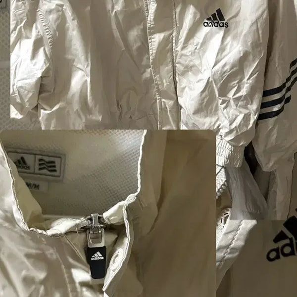 [BUNJANG] Adidas Cropped Windbreaker Beige / 아디다스 크롭 바람막이