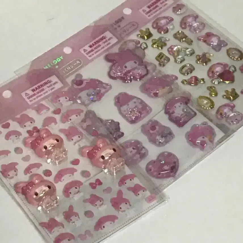 [BUNJANG] Sanrio My Melody Pink 3D Deco Sticker / 산리오 마이멜로디 스티커 핑크 3D 입체 데코 스티커
