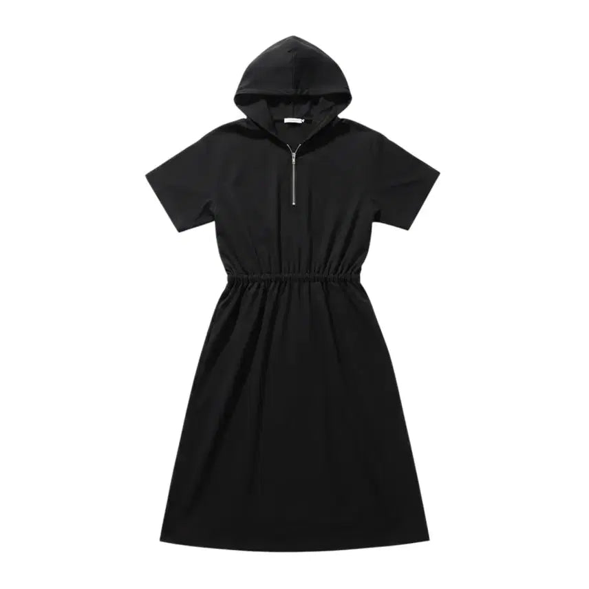 [BUNJANG] ByD String Hooded Long Dress BK / 여성F/ byd 스트링 후드 롱 원피스BK A-16