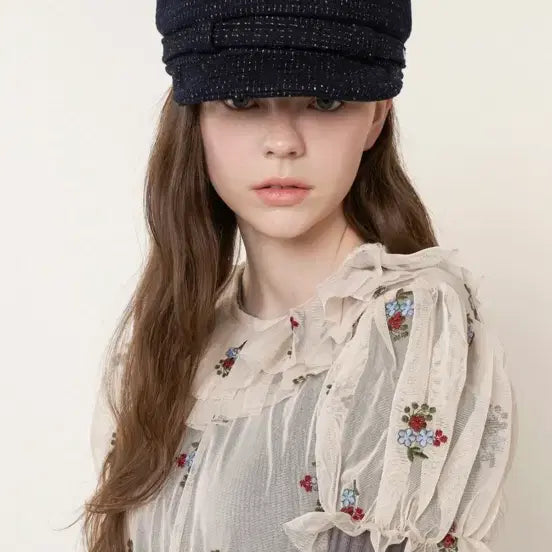 [BUNJANG] Brown Hat Haper Casquette Navy Tweed / 브라운햇 하퍼 캐스켓 네이비 트위드