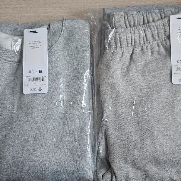 [BUNJANG] ALO Accolade Sweatshirt + Pants Set (Grey, L) / ALO 알로 애콜레이드 스웻셔츠+팬츠 세트 L