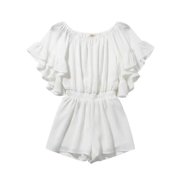 [BUNJANG] Women's White See-Through Jumpsuit / 여성F/ 화이트 시스루 점프수트 A-18