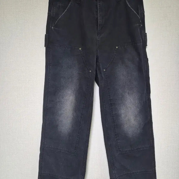 [BUNJANG] ETCE Double Knee Carpenter Pants Black L / ETCE 더블니 카펜더 팬츠 블랙 L사이즈