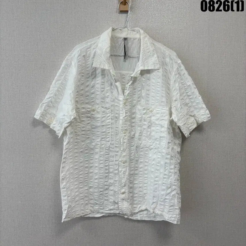[BUNJANG] Noirer White Embossing Shirt Size 48 / Noirer 화이트 엠보싱 셔츠 48
