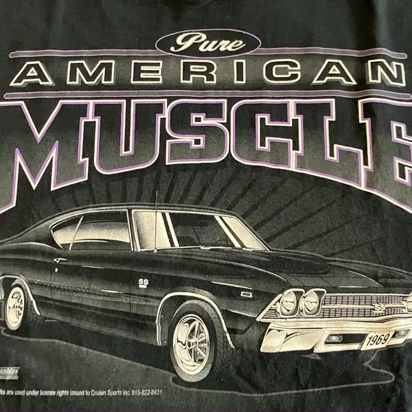[BUNJANG] American Muscle Car Printing T-Shirt XL Vintage / 00s 아메리칸 머슬카 프린팅 티셔츠 XL 구제 빈티지 올드카