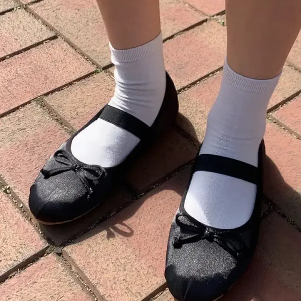 [BUNJANG] Ribbon Mary Jane Flat Shoes - Black / 리본 메리제인 플랫슈즈 블랙