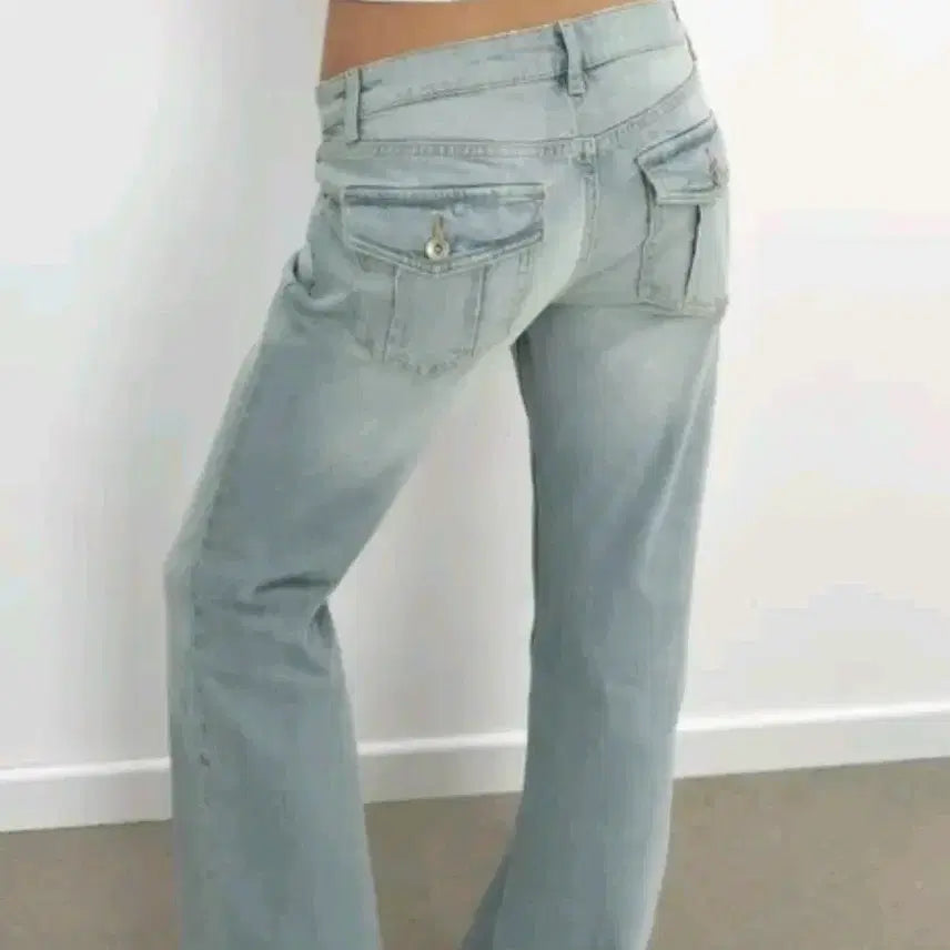 [BUNJANG] Real Bootcut Denim Pants with Back Pocket Detail / 골반핏 리얼 뒷포켓 부츠컷데님팬츠