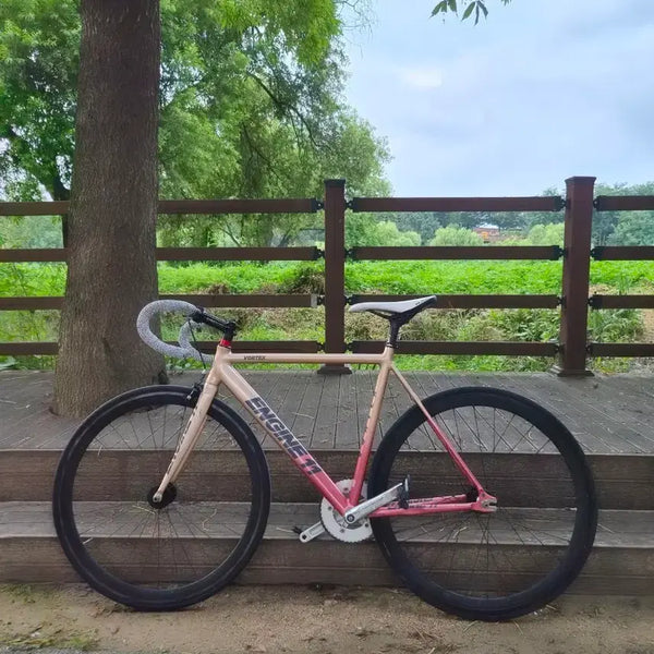 [BUNJANG] Engine 11 Rose Gold Frame Fixed Gear Bicycle / 엔진 11 로즈 골드 판/대 가격제시