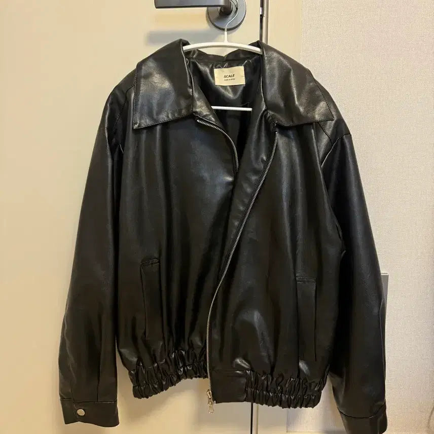 [BUNJANG] Black Leather Jacket / 블랙 레더자켓