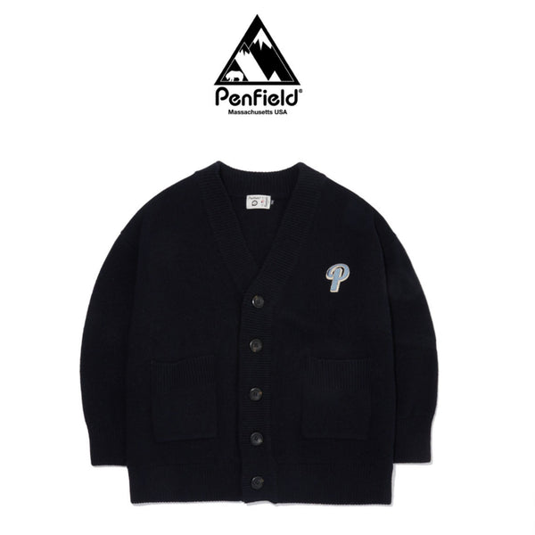 [BUNJANG] Penfield Oversized Fit Cardigan Navy / [105] 펜필드 오버핏 가디건 네이비