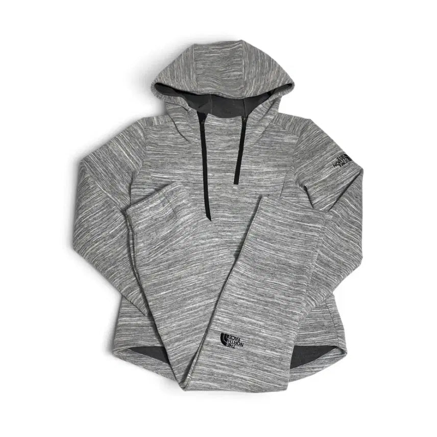 [BUNJANG] The North Face Hoodie Training Set - Gray, Size S / 노스페이스 후드 집업 트레이닝 세트 그레이 s